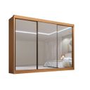Ver imagem 1 de Guarda Roupa Casal Dubai 3 Portas Espelhadas 6 Gavetas 100% Mdf D Doro Móveis- Cinamomo