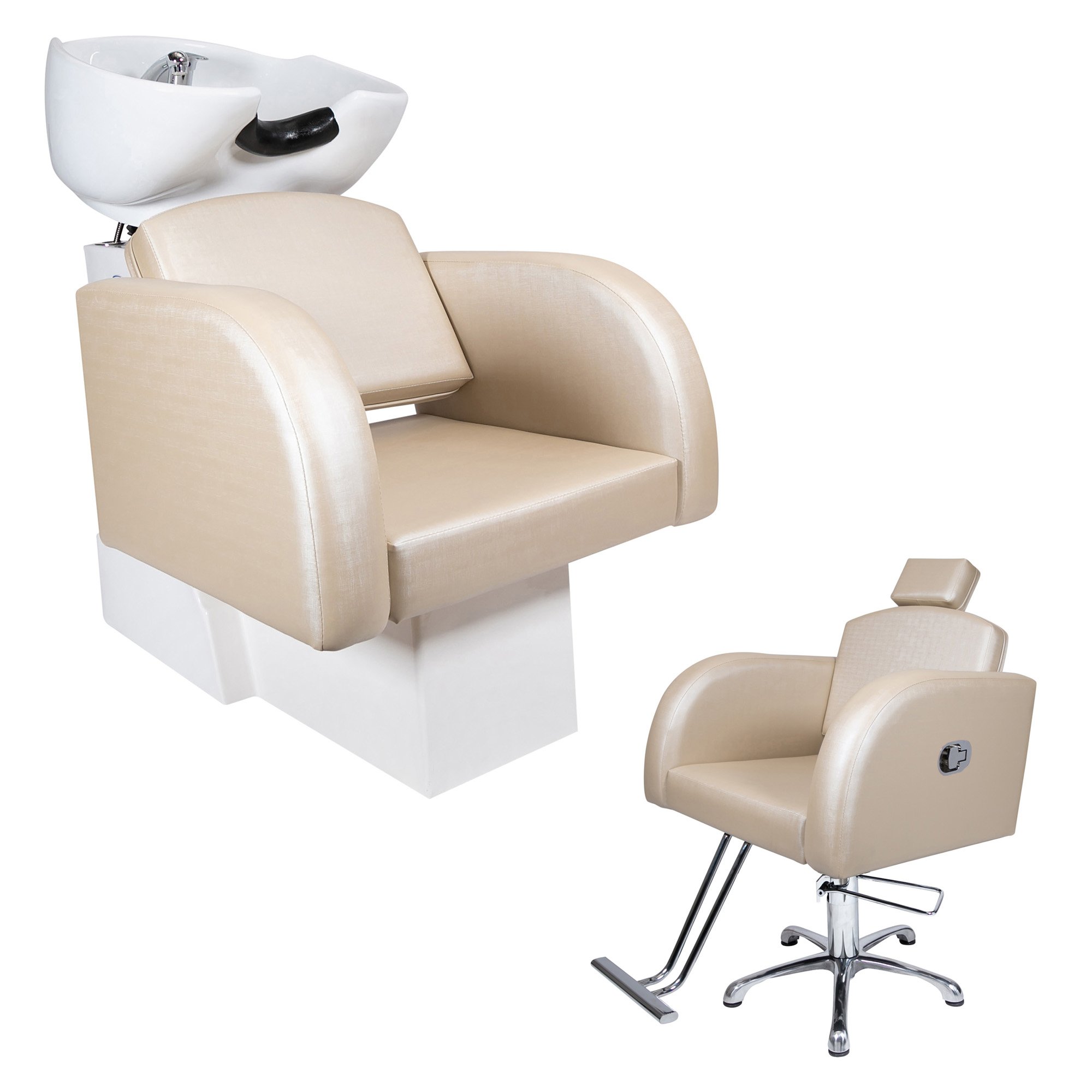 Kit Destak para Salão Lavatório + 1 Cadeira Reclinável Rekints Bullon Rec + Lavatório - 1