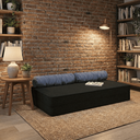 Ver imagem 4 de Sofá 3 em 1 Puff Colchão Casal  Macio Multiuso Sala e Quarto - Móveis Bonatto LANÇAMENTO