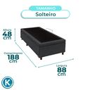 Ver imagem 4 de Cama Box Bau Solteiro Blindado Nature Cinza 88x188