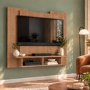 Ver imagem 1 de Painel para TV com Nicho Riviera 1,20m para TV 49 Carvalho Jari