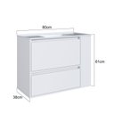 Ver imagem 4 de Gabinete de Banheiro Suspenso 80cm Estela com 01 Gavetão, 1 Basculante com Lavatório Branco