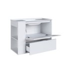 Ver imagem 2 de Gabinete de Banheiro Suspenso 80cm Estela com 01 Gavetão, 1 Basculante com Lavatório