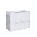 Ver imagem 3 de Gabinete de Banheiro Suspenso 80cm Estela com 01 Gavetão, 1 Basculante com Lavatório Branco