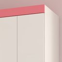 Ver imagem 7 de Guarda Roupa Solteiro 04 Portas Lotus Branco Rosa Demobile