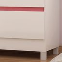 Ver imagem 6 de Guarda Roupa Solteiro 04 Portas Lotus Branco Rosa Demobile