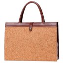 Ver imagem 1 de Bolsa Porta Vinho Maleta Transporte Duas Garrafas Vinho Couro Pu Cortiça Vitino Maleta em Cortiça Po