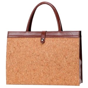 Bolsa Porta Vinho Maleta Transporte Duas Garrafas Vinho Couro Pu Cortiça Vitino Maleta em Cortiça Po