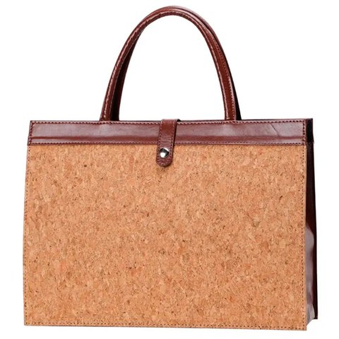 Bolsa Porta Vinho Maleta Transporte Duas Garrafas Vinho Couro Pu Cortiça Vitino Maleta em Cortiça Po