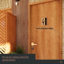 Ver imagem 4 de Placa de Banheiro Placas para Banheiro Feminino Masculino:preto - Ela 15x20
