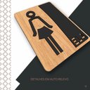 Ver imagem 6 de Placa de Banheiro Placas para Banheiro Feminino Masculino:preto - Ela 15x20
