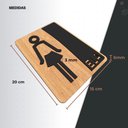 Ver imagem 2 de Placa de Banheiro Placas para Banheiro Feminino Masculino:preto - Ela 15x20