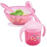 Kit Refeição Infantil com Caneca Linha Plus - Rosa - 2