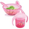 Kit Refeição Infantil com Caneca Linha Plus - Rosa - 1