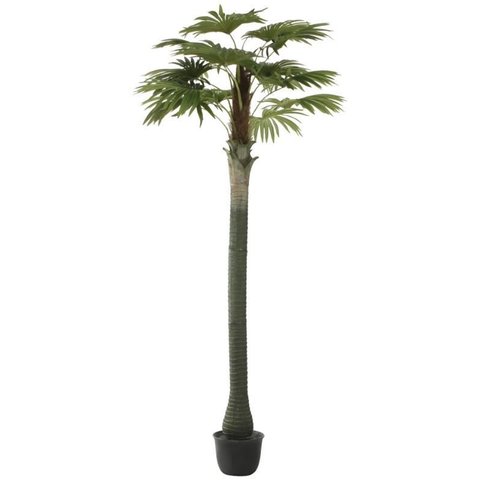 Planta Artificial Arvore Palmeira Leque C/pote X15 Verde 3,2m