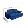 Sofá Berlin 4 Lugares 2,20cm - de Casa Décor e Estofados. - 2