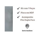 Ver imagem 3 de Cabeceira Modulada Estofada P/ Cama Casal 7 Placas 20x60cm:cinza