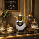 Ver mais imagens de Garrafa Térmica com Banhos Especiais Prata com Dourado 700ml 27x19x14cm