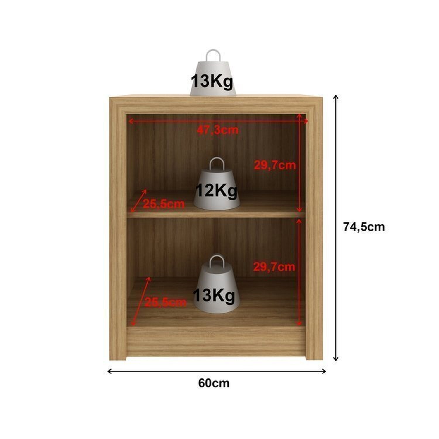 Kit 3 Balcões Me4103 com 6 Portas e Prateleira 74,5cmx180cm - 8