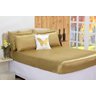 Jogo de Cama Lençol Casal Padrão Capim Dourado Cetim Charmousse 4 Peças Enxoval - 1