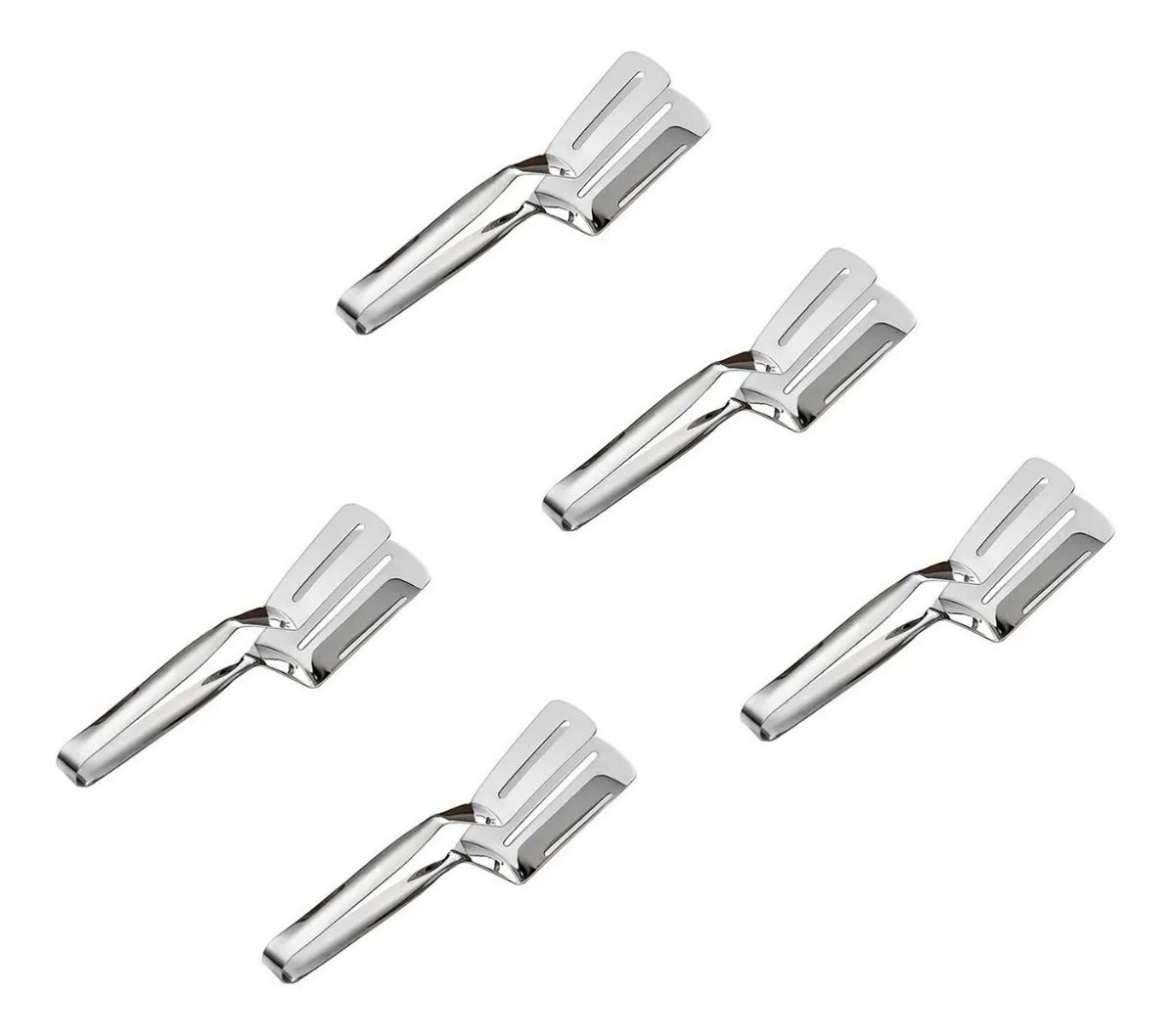 Kit 5 Pegador Duplo Twin Inox Porções Salgados Frituras Assados Restaurante