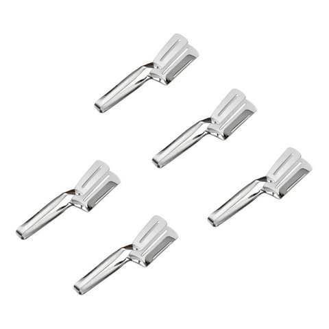 Kit 5 Pegador Duplo Twin Inox Porções Salgados Frituras Assados Restaurante
