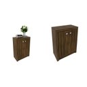Ver imagem 2 de Kit 3 Balcões ME4103 com 6 Portas e Prateleira 74,5CMX180CM Marrom/Nogal