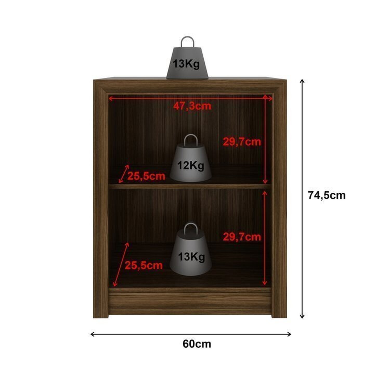 Kit 3 Balcões Me4103 com 6 Portas e Prateleira 74,5cmx180cm - 8