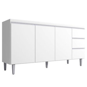 Balcão para Pia Andréia 160 Cm 3 Portas Branco Ajl