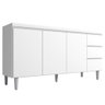Balcão para Pia Andréia 160 Cm 3 Portas Branco Ajl - 1