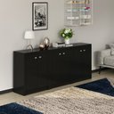 Ver imagem 1 de Kit 3 Balcões ME4103 com 6 Portas e Prateleira 74,5CMX180CM Preto