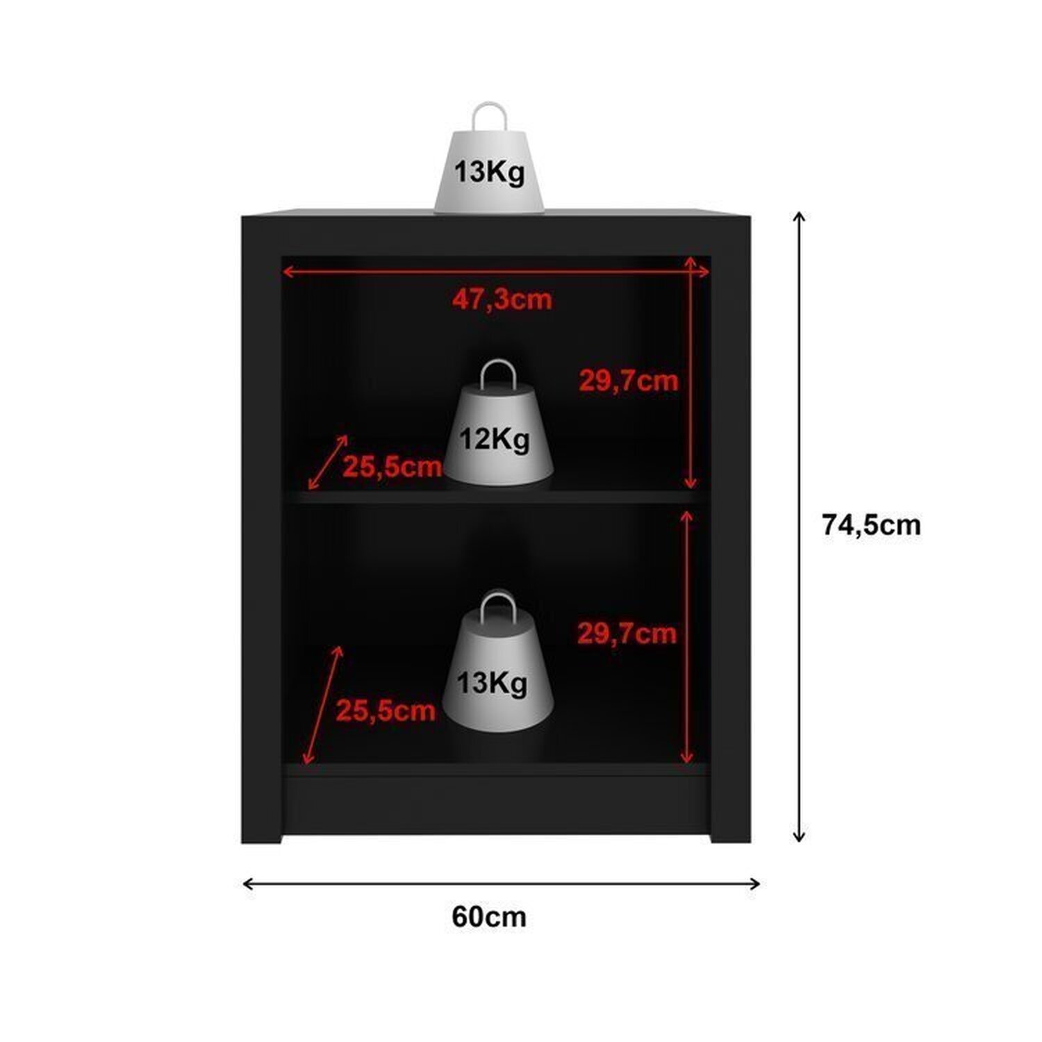 Kit 3 Balcões Me4103 com 6 Portas e Prateleira 74,5cmx180cm - 9