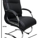 Ver imagem 4 de Cadeira Escritório Interlocutor Fixa Estofada Corino Ferrari