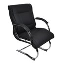 Ver imagem 1 de Cadeira Escritório Interlocutor Fixa Estofada Corino Ferrari