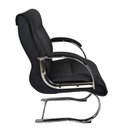 Ver imagem 3 de Cadeira Escritório Interlocutor Fixa Estofada Corino Ferrari