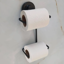 Ver imagem 5 de Papeleira Dupla com Ventosa Porta Papel Higiênico Schmitt:Preto Fosco