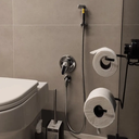 Ver imagem 4 de Papeleira Dupla com Ventosa Porta Papel Higiênico Schmitt:Preto Fosco