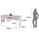 Ver imagem 6 de Mesa para Escritório Escrivaninha 163 Cm Branco