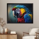 Ver imagem 2 de Kit 2 Quadros 60cm X 80cm Animal Arara e Penas Tropical Artes 