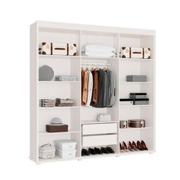 Guarda Roupa Casal 6 Portas Grande 100% Mdf Branco Milão Fênix - 3