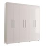 Guarda Roupa Casal 6 Portas Grande 100% Mdf Branco Milão Fênix - 2