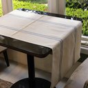 Ver imagem 1 de Trilho de Mesa Juliana - Algodão, Dupla Listra Azul, 50x120cm