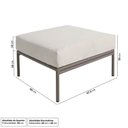 Ver imagem 4 de Conjunto Jardim e Varanda 1 Chaise Esquerda 1 Sofá 1 Puff Refúgio CabeCasa MadeiraOriginals