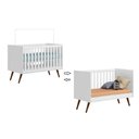 Ver imagem 2 de Berço Infantil Mini Cama Encanto com Comoda Lunna e Colchão 70x130m - Branco