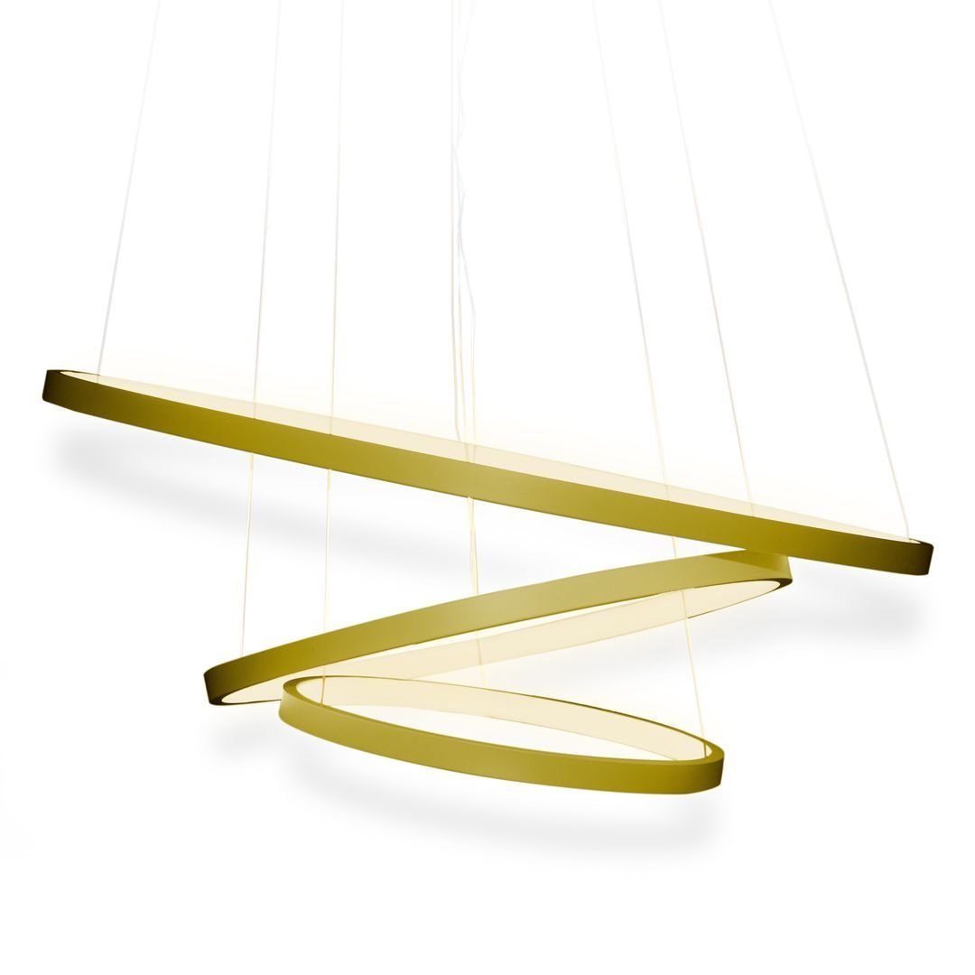 Lustre Pendente 3 Anéis 60cm Triarc 3 Arcos 110/220 Moderno Led Integrado - 8