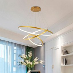 Lustre Pendente 3 Anéis 60cm Triarc 3 Arcos 110/220 Moderno Led Integrado - 2