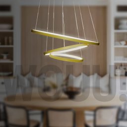 Lustre Pendente 3 Anéis 60cm Triarc 3 Arcos 110/220 Moderno Led Integrado - 5