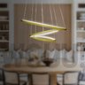 Lustre Pendente 3 Anéis 60cm Triarc 3 Arcos 110/220 Moderno Led Integrado - 4