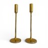 Conjunto de Castiçais Decorativos em Aço Inox Dourado 28cm - 1