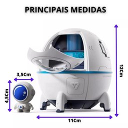 Umidificador Cápsula Espacial Boneco Nave Astronauta Luz - 10